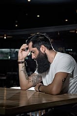 man with long beard