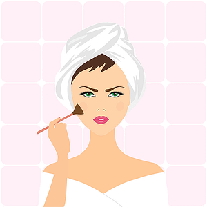 applying makeup